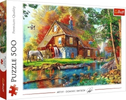 Puzzle 500 dielikov – chalúpka pri rieke TREFL