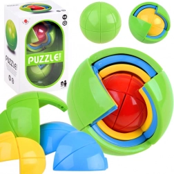 Logická 3D puzzle guľa – farebná hlavolamová gulička