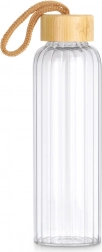 Sklenená fľaša na vodu 500 ml s bambusovým viečkom Vilde