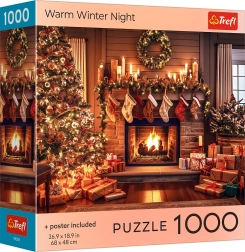 Puzzle Hrejivá zimná noc 1000 dielikov TREFL