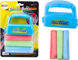 súprava kried s držiakom, hrubé chodníkové kriedy, 3 ks