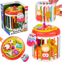 woopie interaktívna senzorická kocka a valec s hudobným panelom