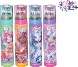 Pastelky NEBULOUS STARS v tubuse so strúhadlom (18 farieb)