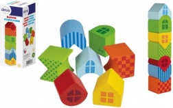 Farebná stohovacia veža DETOA z dreva (7 dielov)