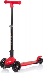 Kolobežka Robby s LED svetlami Červená