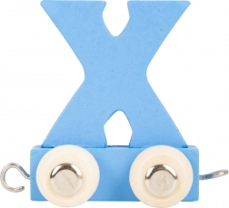 Drevený vláčik – farebná abeceda, písmeno X small foot