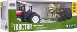 Detský RC traktor s ​​obracačom sena 1:24 – červený