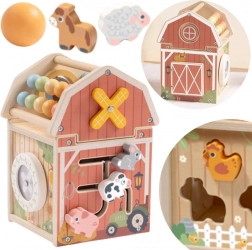 Drevená stajňa aktivít s počítadlom a triedičkou TOOKY TOY