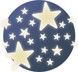 Djeco svietiace nálepky na stenu hviezdičky