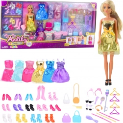 Veľká Módna Sada Anlily Bábika Šaty a Doplnky 65 ks