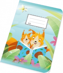 Školský zošit A5 linajkový 10 listov Veveričky 12 mm