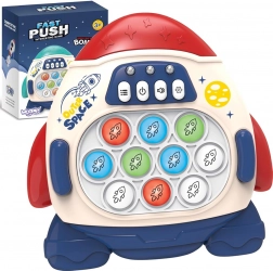 Woopie Pop It elektronická antistresová zručnostná raketa – červená