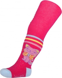 bavlnené pančucháče new baby s protišmykom happy cat ružové 104