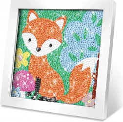 kreatívny set obraz s kamienkami líška 17 cm
