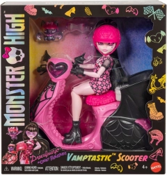 Monster High Draculaura s upírskym skútrom a netopierom