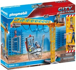 Playmobil City Action diaľkovo ovládaný žeriav so stavbármi