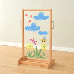 Masterkidz obojstranná priehľadná maliarska stojanová tabuľa pre deti