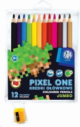 ASTRA pastelky Pixel One jumbo 12 ks so strúhadlom