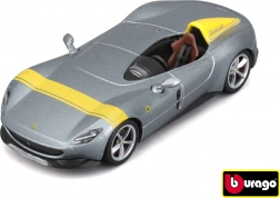 Kovový model auta 1:43 BBURAGO Ferrari Monza SP1 strieborná/žltá