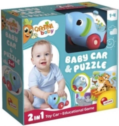 Autíčko slon s puzzle – Carotina Baby