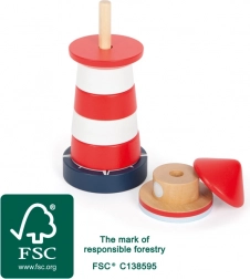 Drevená nasadzovacia veža maják small foot