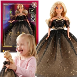 Bábika Woopie Royal Lily v čierno-zlatých šatách 30 cm