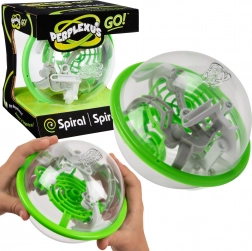 Perplexus Go špirálový 3D labyrint – zelená guľa