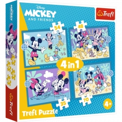 Trefl puzzle 4v1 – Veselé príbehy MICKEY MOUSE