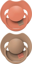 Silikónový dynamický cumlík LOVI PRIME 18m+ Granola/Orange, 2 ks