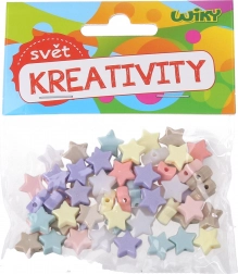 Farebné korálky Hviezdičky 15g
