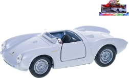 Welly Porsche 550 Spyder kovový model auta strieborný 12 cm