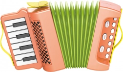 ťahacia harmonika akordeón pre deti 23 cm