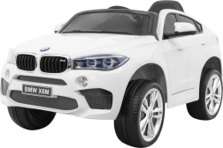Elektrické odrážadlo BMW X6 M pre deti, biele, s diaľkovým ovládaním