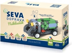 Stavebnica SEVA DOPRAVA Nákladné auto plast 96 dielov v krabici 22x15x6cm