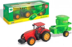 Traktor s vlečkou na zotrvačník