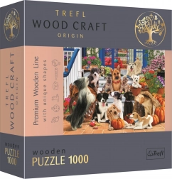 Drevené puzzle TREFL Wood Craft Origin Psie priateľstvo 1000 dielikov