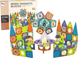 Magnetické 3D stavebné bloky ruské koleso 155 prvkov