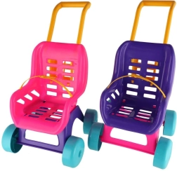 Teddies kočík pre bábiky Buggy Sport ružovo‑fialový