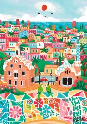 Puzzle Premium Plus Umenie farieb: Barcelona, Španielsko 1000 dielikov