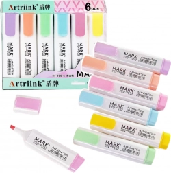 Pastelové školské zvýrazňovače 6 ks