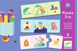 Djeco Puzzle Trio môj deň 8×3 dieliky