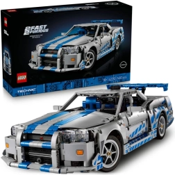 Technic Nissan Skyline GT‑R (R34) z filmu RÝCHLO A ZBESILO – driftovací model pre dospelých