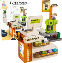 Pokladňa s kaviarňou pre deti so svetlami a zvukmi, 70 ks