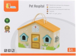 Drevená klinika pre zvieratá VIGA Hračka