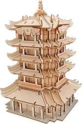 Drevené 3D puzzle Yellow Crane Tower