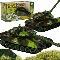 RC vojenský tank s diaľkovým ovládaním 2.4 GHz v lesnom maskovaní