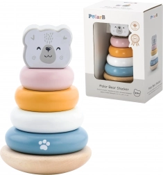 VIGA PolarB Drevená vzdelávacia pyramída - Ľadový medveď