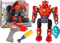 Skrutkovací robot s vŕtačkou, skrutkovačom, svetlami a zvukmi – červený