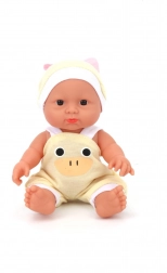 Bábika pre deti s mäkkým telíčkom a eko oblečením