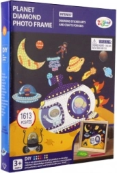 Diamantové maľovanie – kreatívna sada Vesmír s rámikom